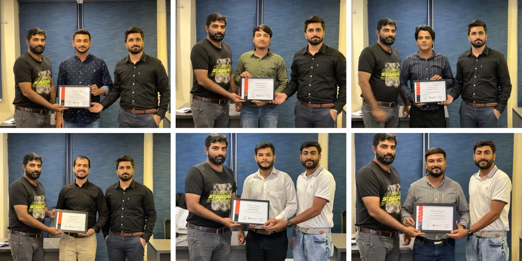 Employees were acknowledged for their participation in the session